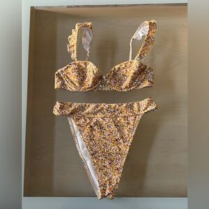 A&F floral swim set size small